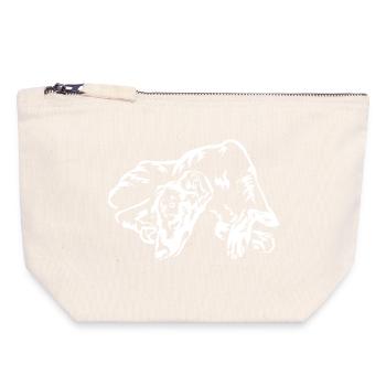 Galgo "Black Edition" - Canvas Zip Pouch 18 x 19 cm - nature - Front