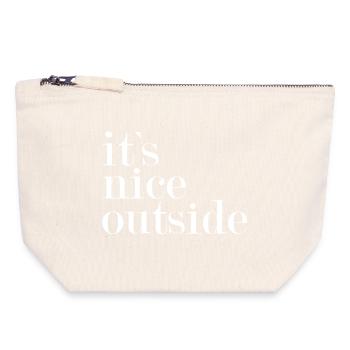 It's nice outside - - Canvas Zip Pouch 18 x 19 cm - nature - Front