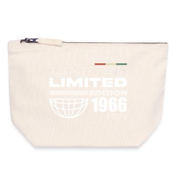 Born in 1966 Birthday 1966 - 59 Years Retro - Canvas Zip Pouch 18 x 19 cm - nature - Front