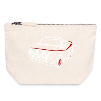 GMC Vandura: A-Team Cult & Retro - Canvas Zip Pouch 18 x 19 cm - nature - Front