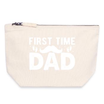 Expectant dad Father-to-be - Canvas Zip Pouch 18 x 19 cm - nature - Front