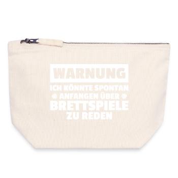 Warning: Board game, board game - Canvas Zip Pouch 18 x 19 cm - nature - Front