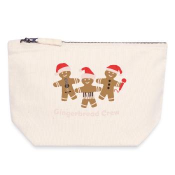 Gingerbread Crew Musician Music - Canvas Reißverschluss-Täschchen (18 x 19 cm) - Naturweiß - Vorne