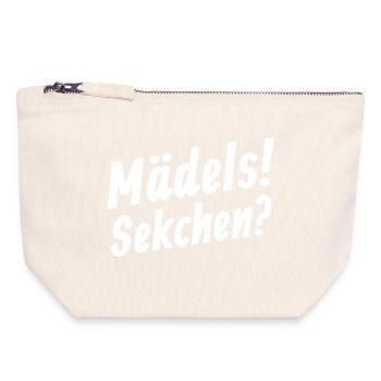 Mädels Sektchen Sekt Sektparty - Pochette zippée en toile 18 x 19 cm - blanc naturel - Devant