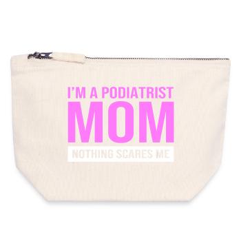 Podiatrist Pedicure Podiatrist - Canvas Zip Pouch 18 x 19 cm - nature - Front