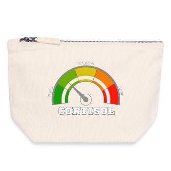 Funny Low cortisol Hilarious Stress Free Cortisol - Canvas Zip Pouch 18 x 19 cm - nature - Front