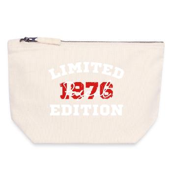 Edition Limitee Pascal 1976 - Pochette zippée en toile 18 x 19 cm - blanc naturel - Devant