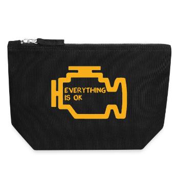 Voyant de vérification moteur - Pochette zippée en toile 18 x 19 cm - noir - Devant