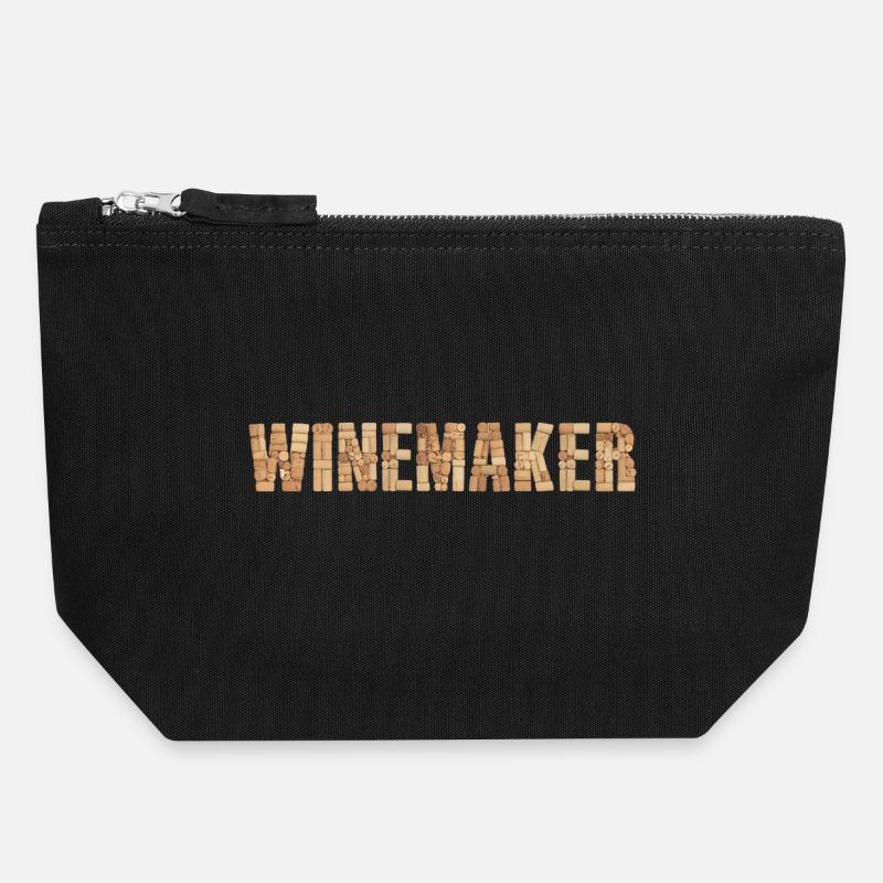 Winemaker - Canvas Zip Pouch 18 x 19 cm - black