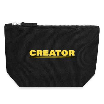 CREATOR - Canvas Reißverschluss-Täschchen (18 x 19 cm) - Schwarz - Vorne
