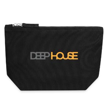 Deep House Remix Summer Festival Dance Clubbing - Canvas Zip Pouch 18 x 19 cm - black - Front