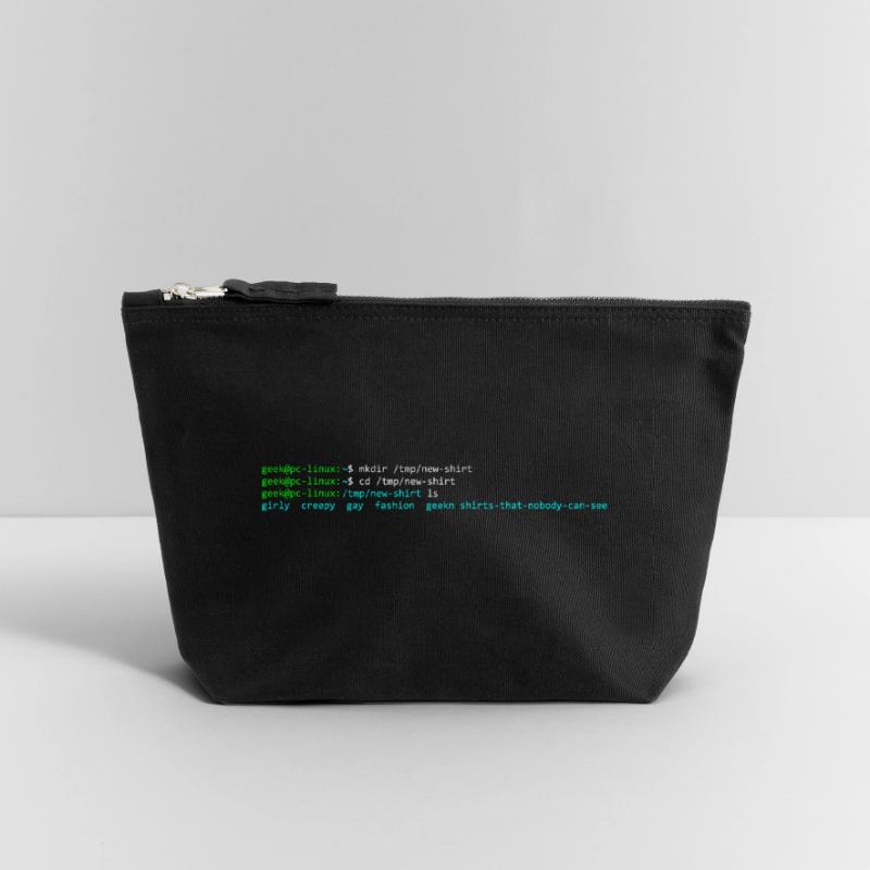 terminal linux Pochette zippée en toile 18 x 19 cm