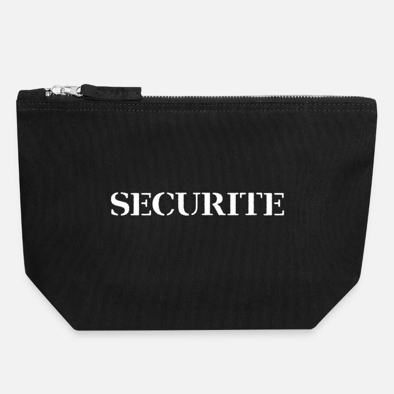 security - Canvas Zip Pouch 18 x 19 cm - black