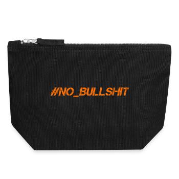 HASHTAG NO BULLSHIT #NoBullshit # No Bullshit - Canvas Reißverschluss-Täschchen (18 x 19 cm) - Schwarz - Vorne