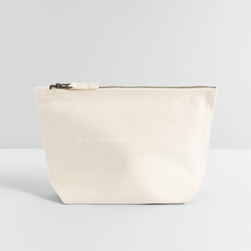Heartbeat rowing Canvas Zip Pouch 18 x 19 cm