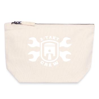 Clé à piston pour cyclomoteur DDR 2 temps - Pochette zippée en toile 18 x 19 cm - blanc naturel - Devant