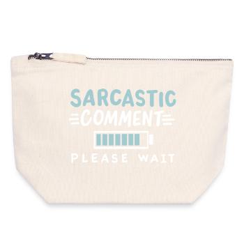 sarkastischer Humor Sarkasmus - Canvas Reißverschluss-Täschchen (18 x 19 cm) - Naturweiß - Vorne