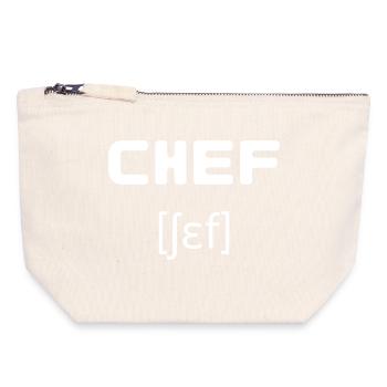Chef - Chef - Chef - Chef - Hobby Chef - Canvas Zip Pouch 18 x 19 cm - nature - Front