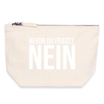 Before you ask: No - Canvas Zip Pouch 18 x 19 cm - nature - Front