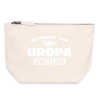 BBabyparty Befördert zum Uropa 2026 - Canvas Reißverschluss-Täschchen (18 x 19 cm) - Naturweiß - Vorne
