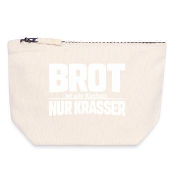 Bread is like cake. Only crasser - Canvas Zip Pouch 18 x 19 cm - nature - Front