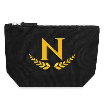 N - Pochette zippée en toile 18 x 19 cm - noir - Devant
