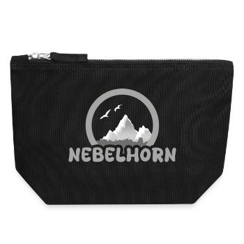 Wandern Nebelhorn - Canvas Reißverschluss-Täschchen (18 x 19 cm) - Schwarz - Vorne