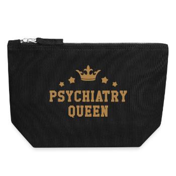 Psychiatrist Psychiater Psychiatre Psychiatrie - Canvas Zip Pouch 18 x 19 cm - black - Front