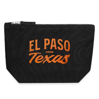 El Paso Texas Script Logo - Canvas Zip Pouch 18 x 19 cm - black - Front