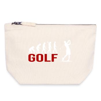 Evolution Golfsport - Canvas Reißverschluss-Täschchen (18 x 19 cm) - Naturweiß - Vorne