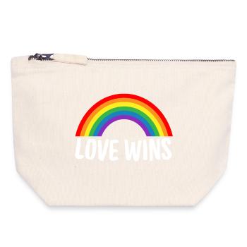 Love wins - Canvas Zip Pouch 18 x 19 cm - nature - Front