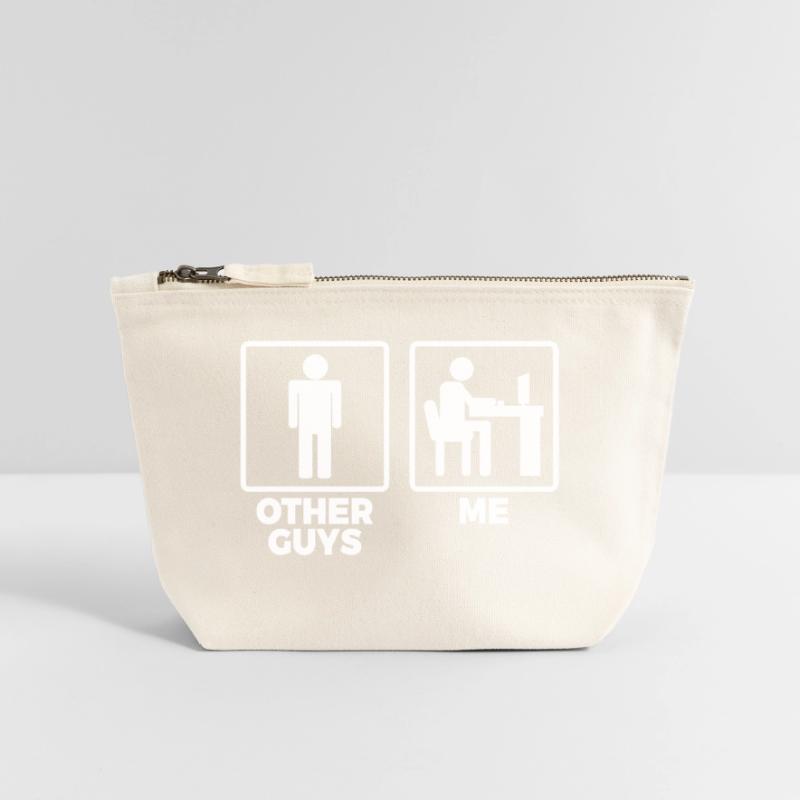 Software Engineer Stick Figures Canvas Zip Pouch 18 x 19 cm