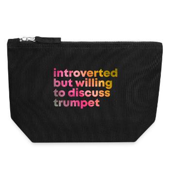 Trumpet - Canvas Zip Pouch 18 x 19 cm - black - Front