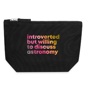 Astronomie - Canvas Reißverschluss-Täschchen (18 x 19 cm) - Schwarz - Vorne
