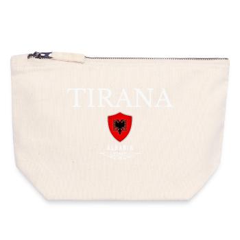 Tirana Albanien, Souvenir Tirana - Canvas Reißverschluss-Täschchen (18 x 19 cm) - Naturweiß - Vorne