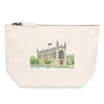 Cambridge King's College Chapel University Art - Canvas Zip Pouch 18 x 19 cm - nature - Front