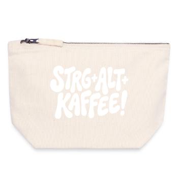 Ctrl Alt Coffee Design - Canvas Zip Pouch 18 x 19 cm - nature - Front