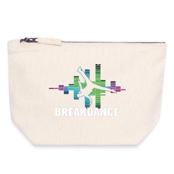 Breakdance Streetstyle Hip Hop DJ Dance - Canvas Zip Pouch 18 x 19 cm - nature - Front