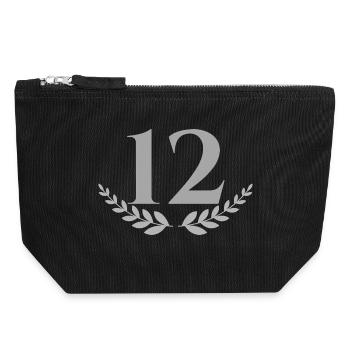 12 - Canvas Zip Pouch 18 x 19 cm - black - Front