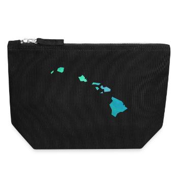hawaii - Canvas Reißverschluss-Täschchen (18 x 19 cm) - Schwarz - Vorne