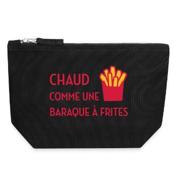 Chaud comme une baraque à frites / Sexy / Sexe - Canvas Zip Pouch 18 x 19 cm - black - Front
