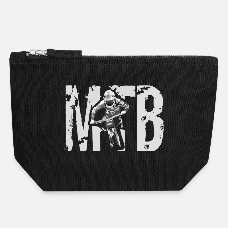 Mtb - Canvas Reißverschluss-Täschchen (18 x 19 cm) - Schwarz