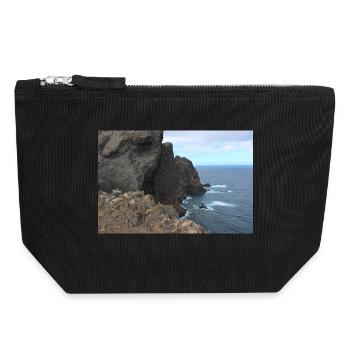 Affiche Madère Portugal - Pochette zippée en toile 18 x 19 cm - noir - Devant