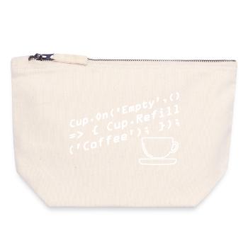 Aus Kaffee Code generieren Programmierer - Canvas Reißverschluss-Täschchen (18 x 19 cm) - Naturweiß - Vorne