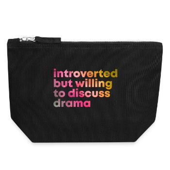 Drama - Canvas Zip Pouch 18 x 19 cm - black - Front