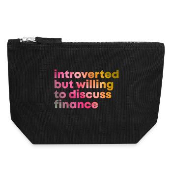 Finance - Canvas Zip Pouch 18 x 19 cm - black - Front