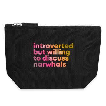 narval - Pochette zippée en toile 18 x 19 cm - noir - Devant