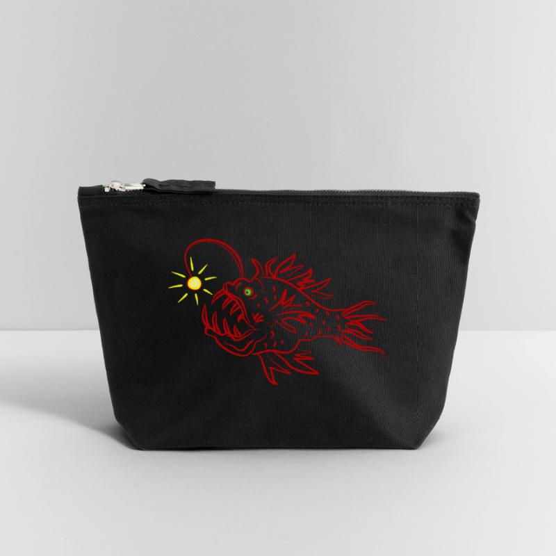 A lantern fish Canvas Zip Pouch 18 x 19 cm
