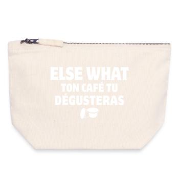coffee, coffee bean, coffee break - Canvas Zip Pouch 18 x 19 cm - nature - Front
