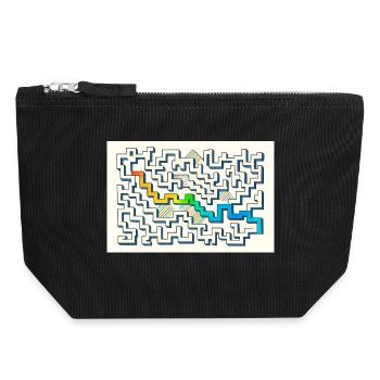 Follow the Path - Canvas Zip Pouch 18 x 19 cm - black - Front
